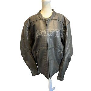 Shift Racing Leather Cruiser Motorcycle Riding Jacket Women's Size 2XL Black